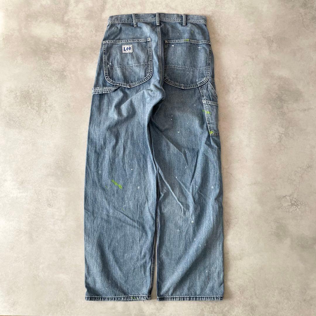 Lee ペインターパンツ リペア加工 ダメージ ワイド デニム M 日本製