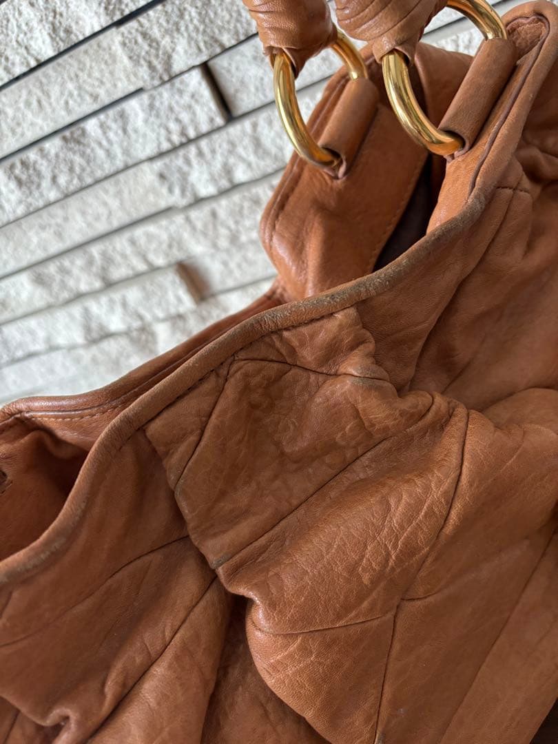 中古 miu miu キルティングレザー バッグ