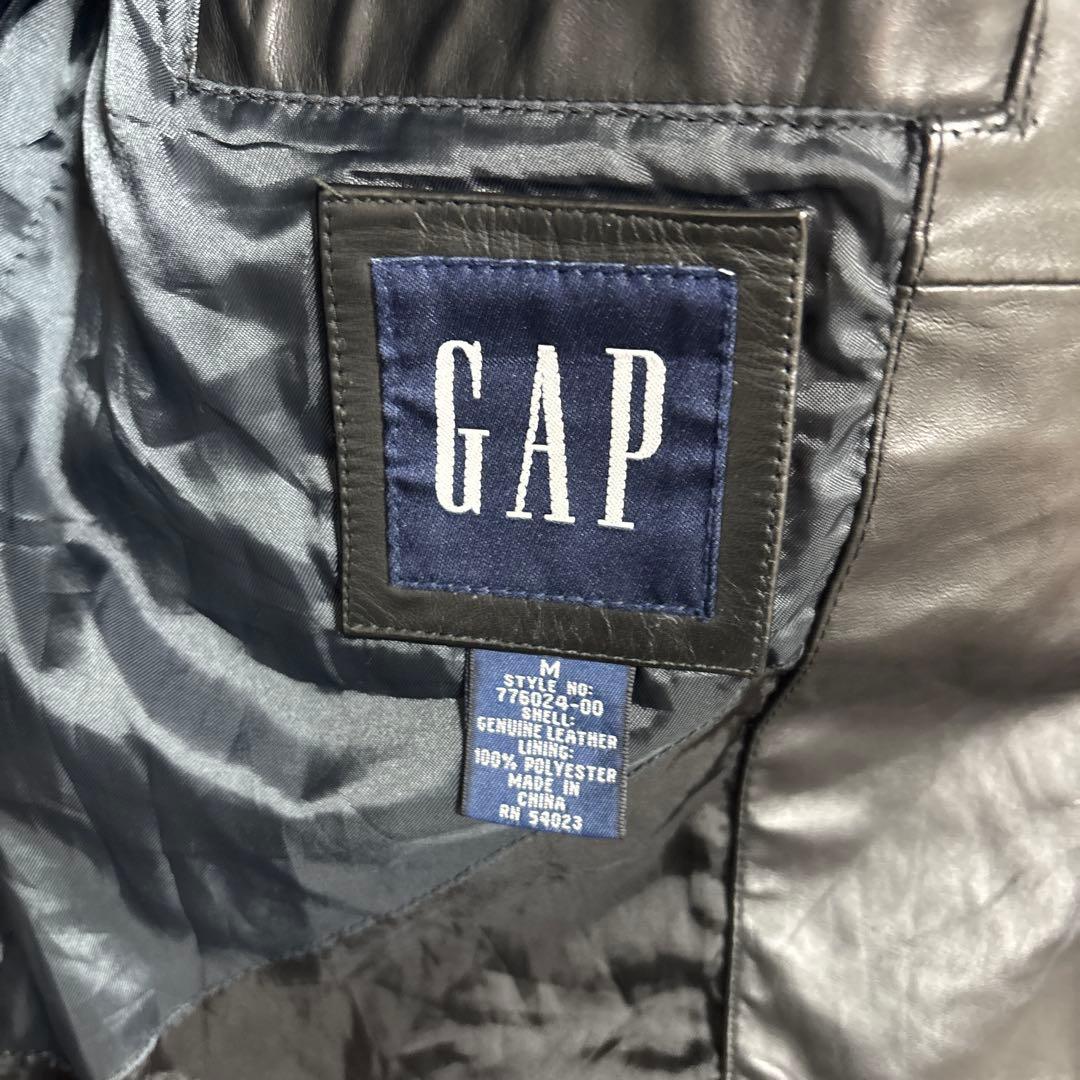 美品 old gap レザーテーラードジャケット 00s