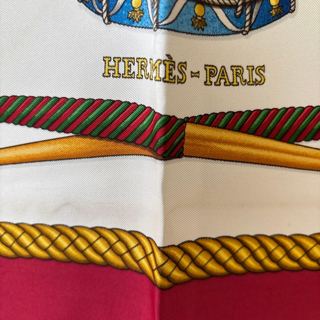 HERMES　エルメス　大判スカーフ　カレ90　タンブールの太鼓　5675