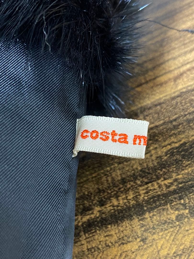 costa moda unoミンクファー バッグ ブラックリアルファーミニバック