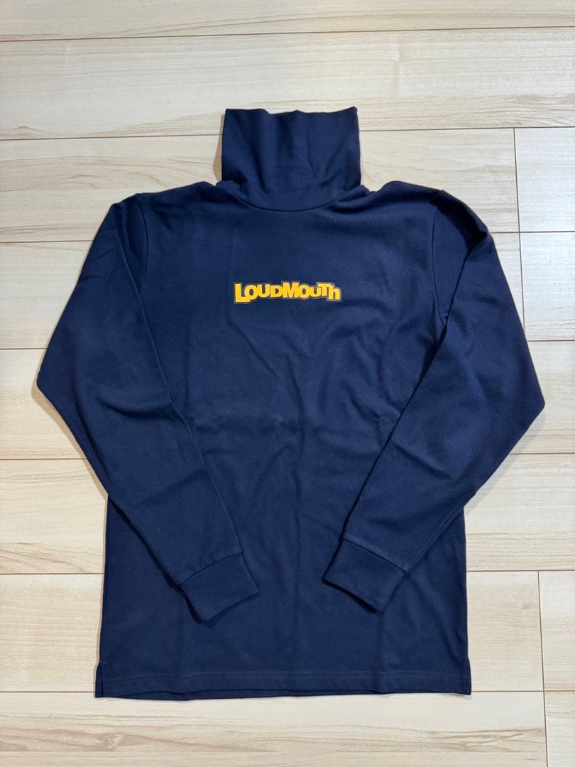 LOUDMOUTH ネイビー タートルネック セーター