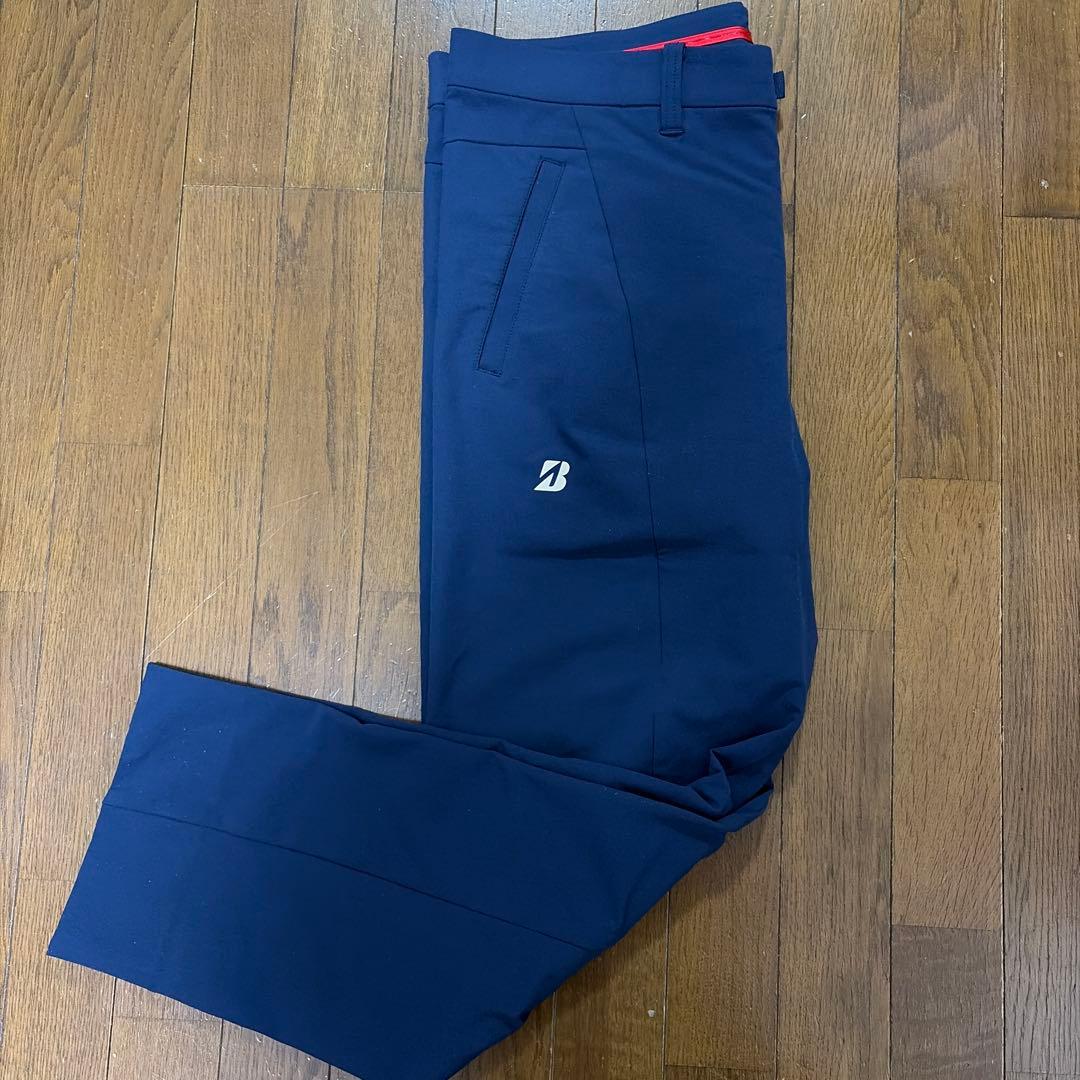 【中古】BRIDGESTONE GOLF ストレッチパンツ ネイビー系96㎝