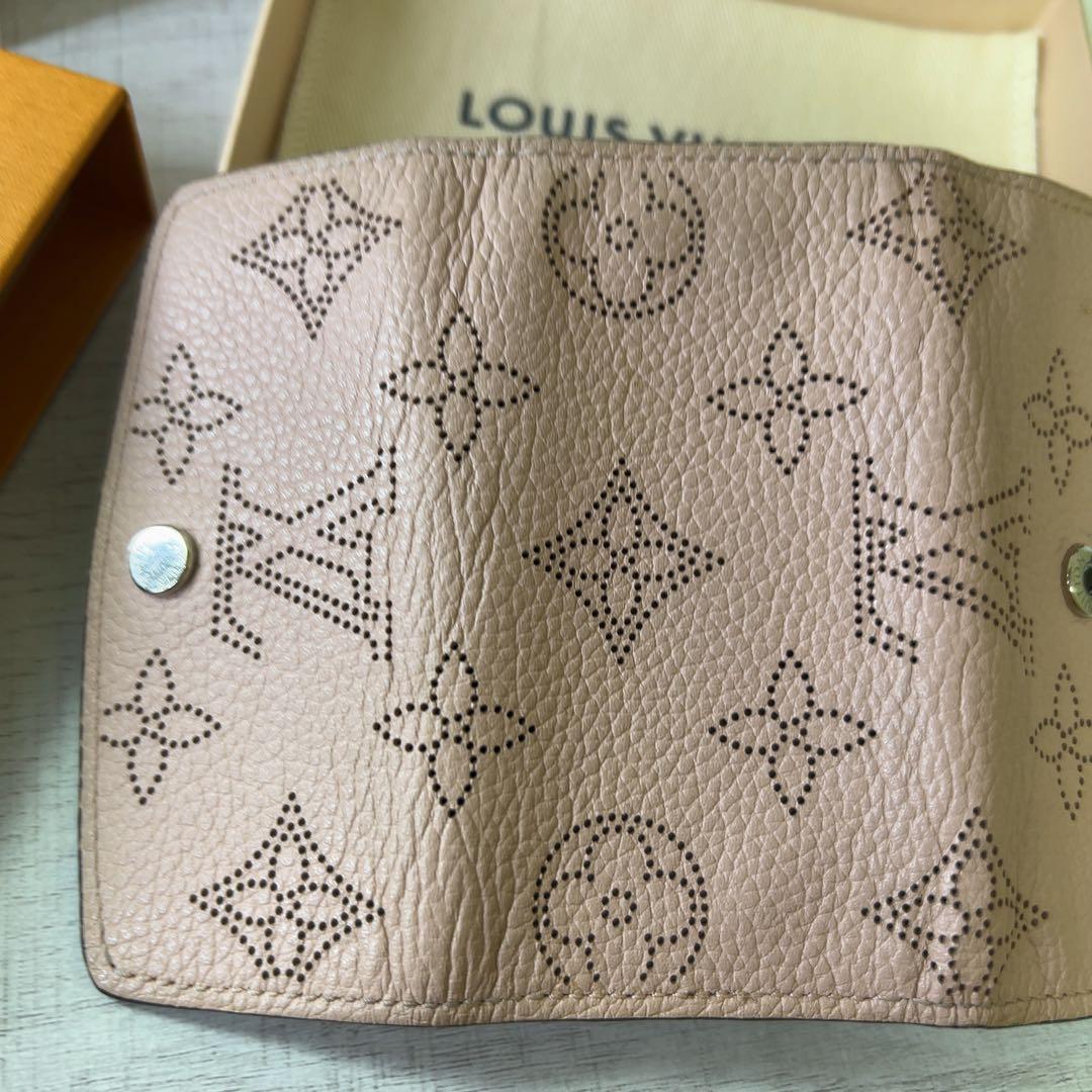 【汚れ有】LOUIS VUITTON ピンク マヒナ モノグラムキーケース