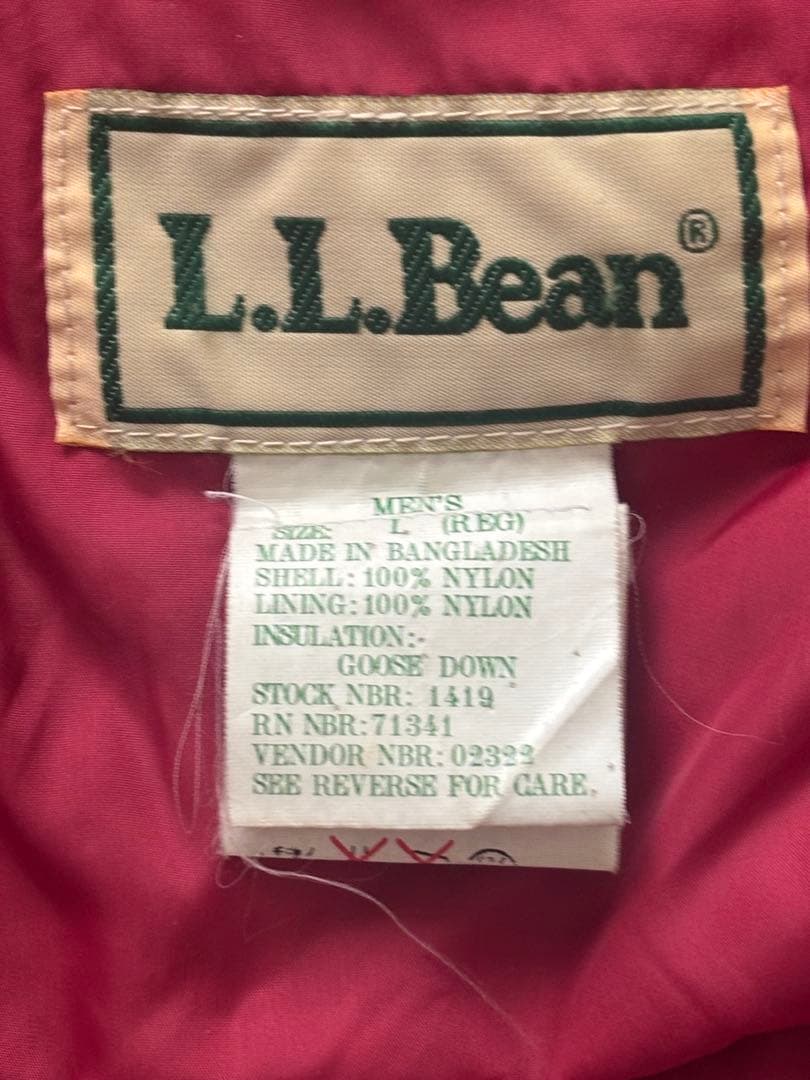 エルエルビーン　90s ダウンベスト　ピンク　Ｌ