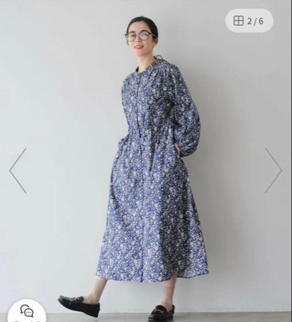 AFTERNOONTEA WARDROBE シャツワンピース/リバティプリント