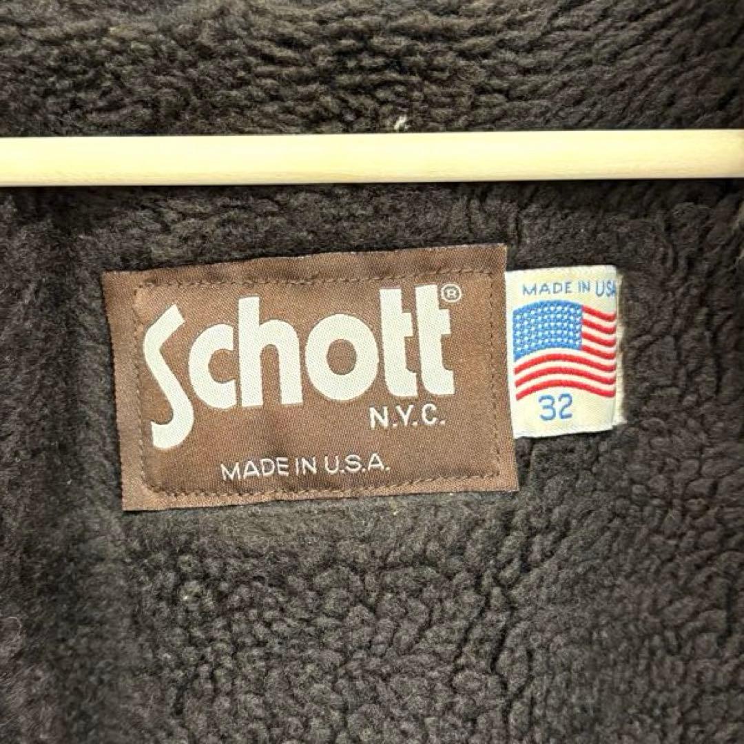【ライナー付】 schott ショット 642 ダークブラウン　シングル　32