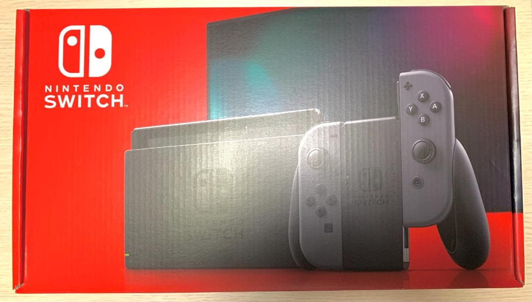 Nintendo Switch グレー本体(バッテリー強化版)　SDカード付き