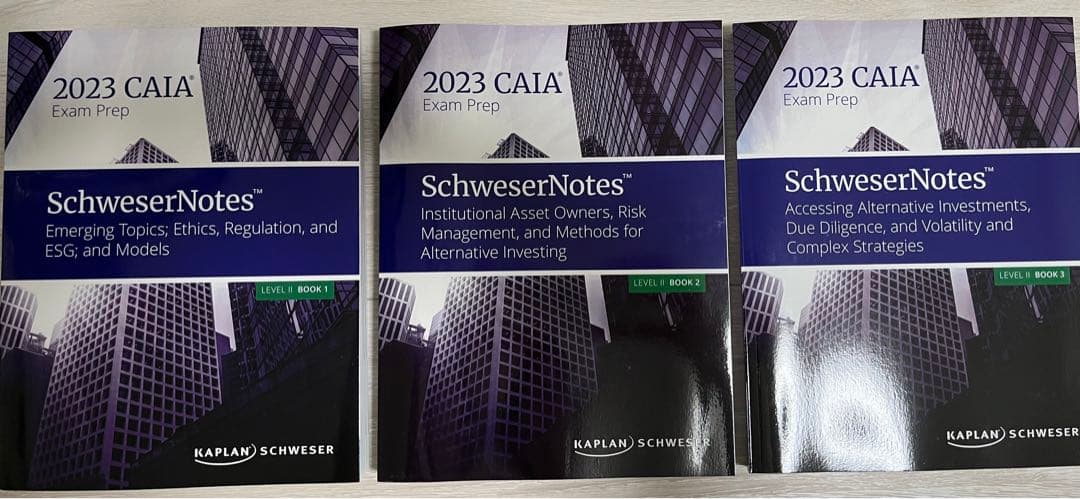 CAIA Level2 SchweserNotes & SecretSauce他