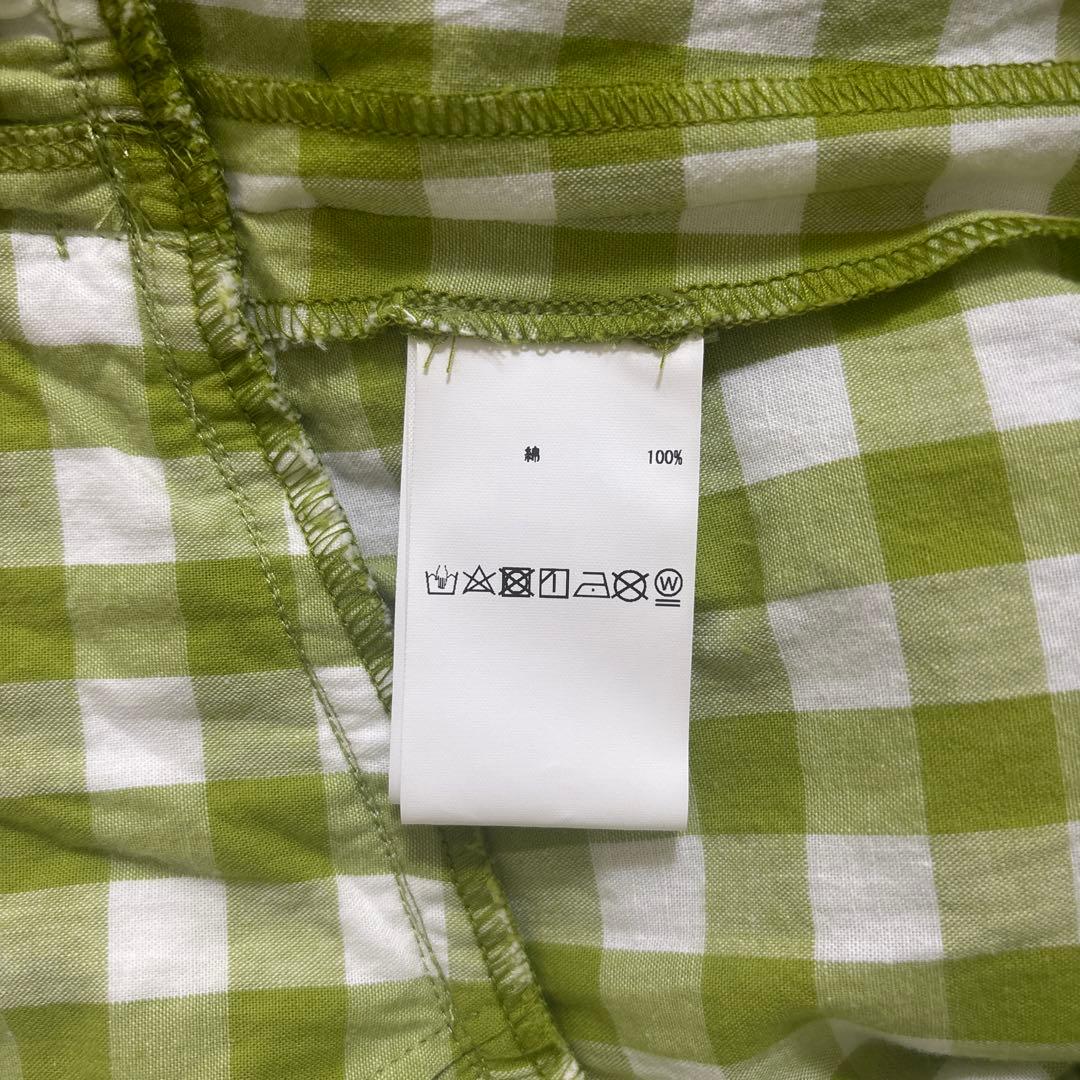 ★新品　PINK HOUSE グリーンチェック 半袖ワンピース