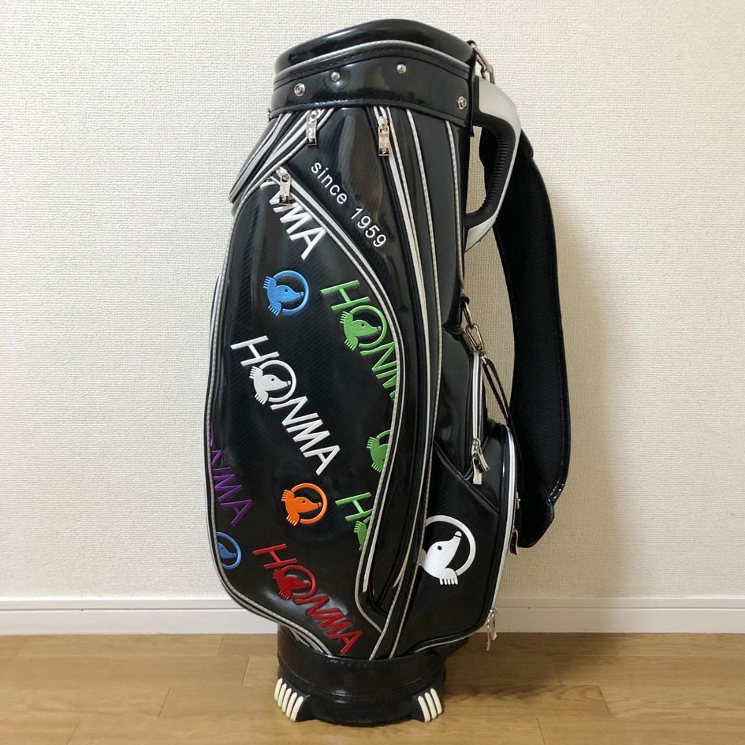 HONMA 本間ゴルフ キャディバッグ CB-1728 エナメル カート式