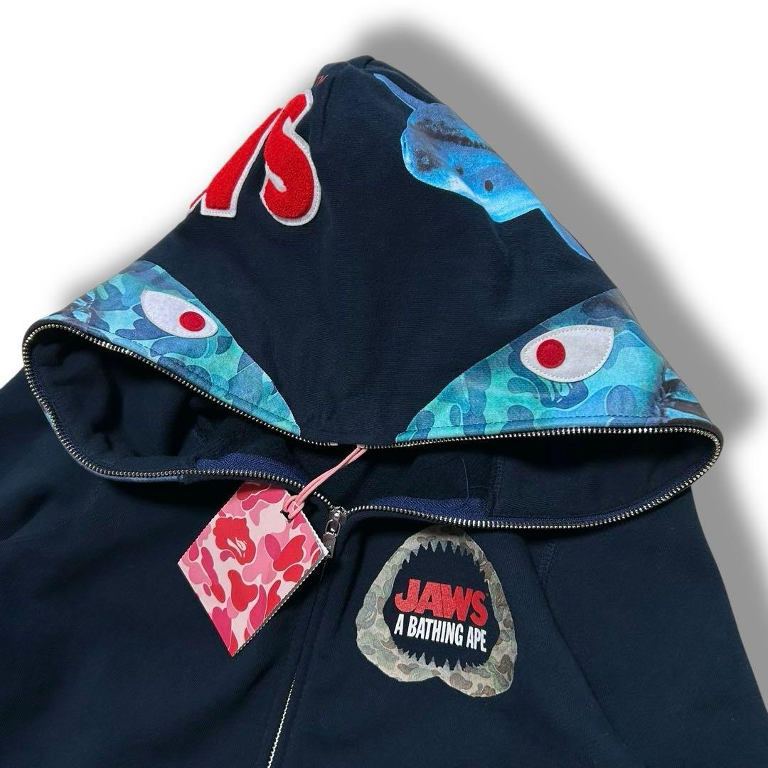 【未使用】A BATHING APE JAWS ジップパーカー シャーク XS