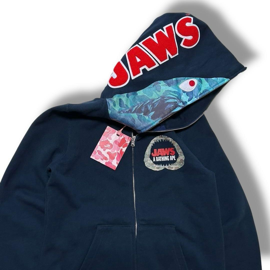 【未使用】A BATHING APE JAWS ジップパーカー シャーク XS