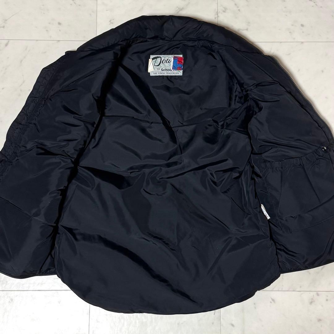 Schott レザーダウンベスト 本革 ナイロン ブラック USA製 40