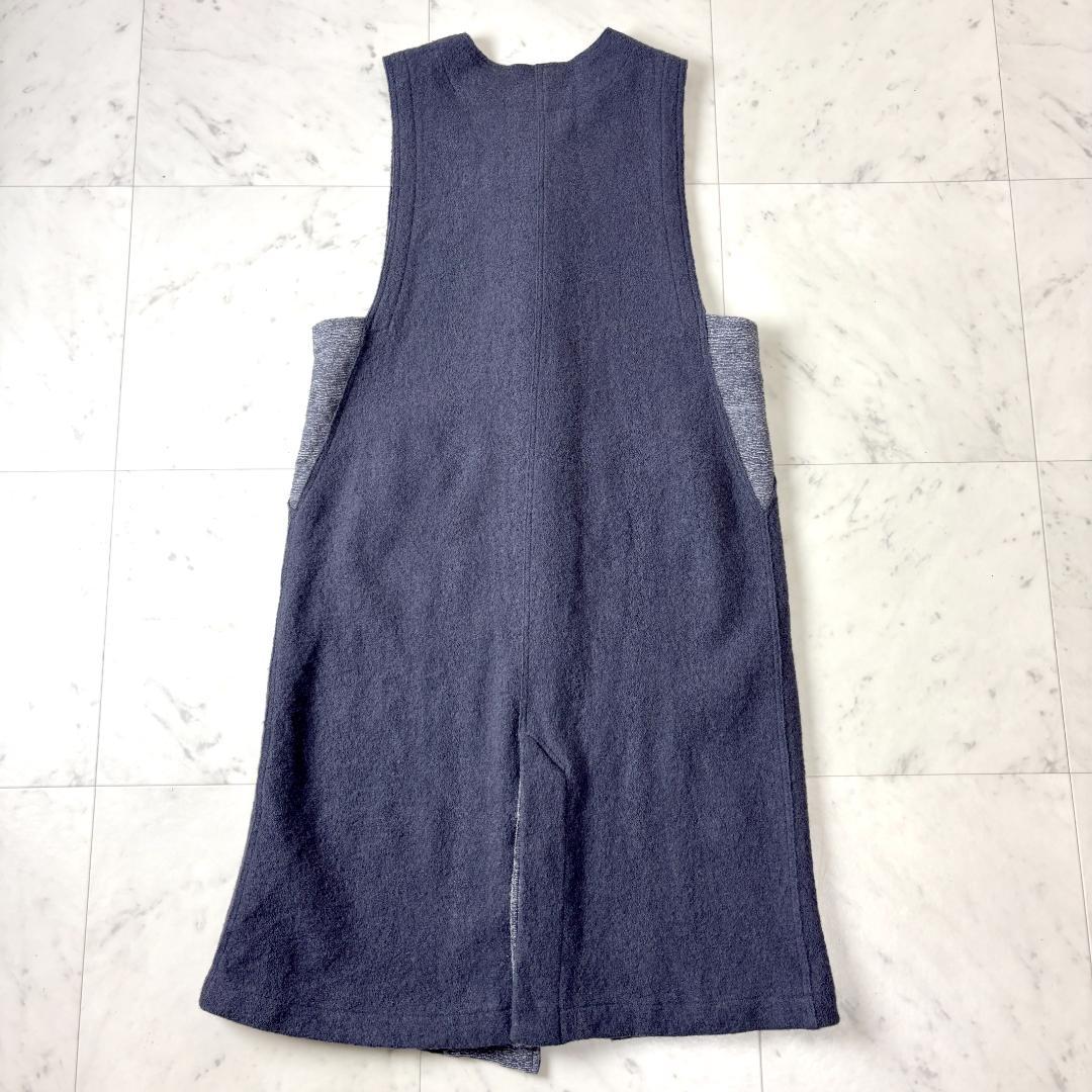 ヤッコマリカルド F ロング ジレ ベスト ウール レイヤードに。 グレー系