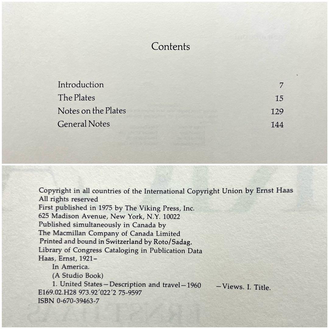 ★希少 洋書 IN AMERICA / エルンスト・ハース 写真集 インテリア