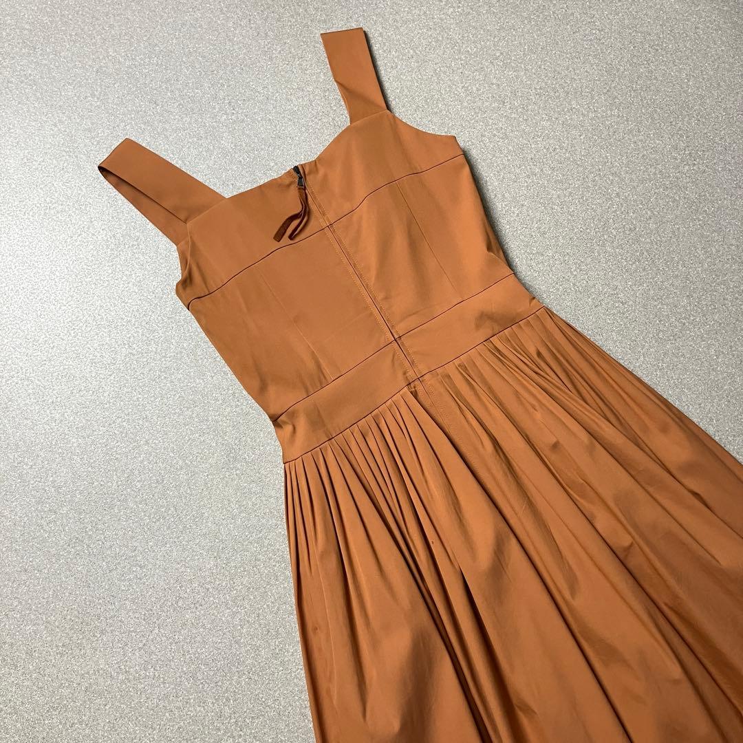 美品✨FOXEY ギャザー フロントボタンワンピース ノースリーブ フォクシー