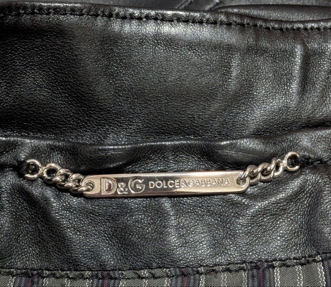 D&G ブラックレザージャケット