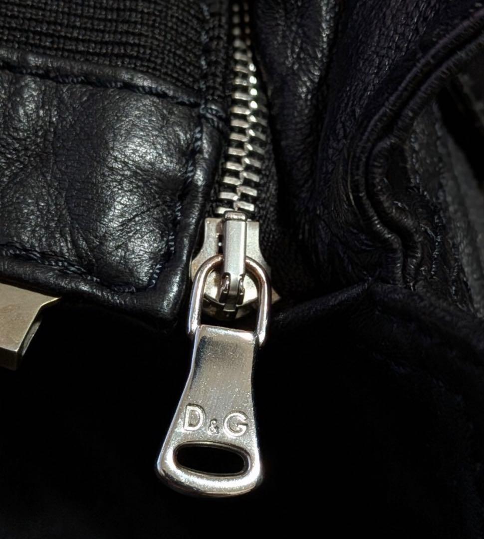 D&G ブラックレザージャケット