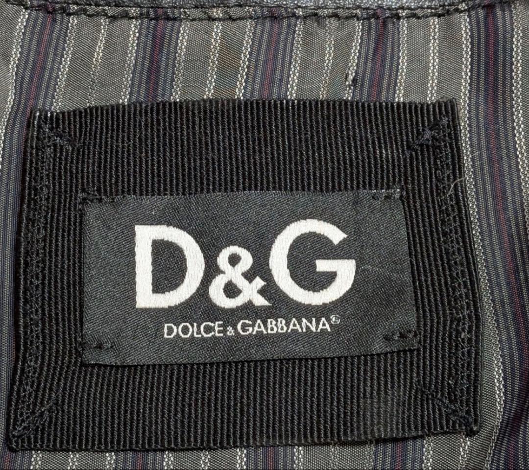 D&G ブラックレザージャケット