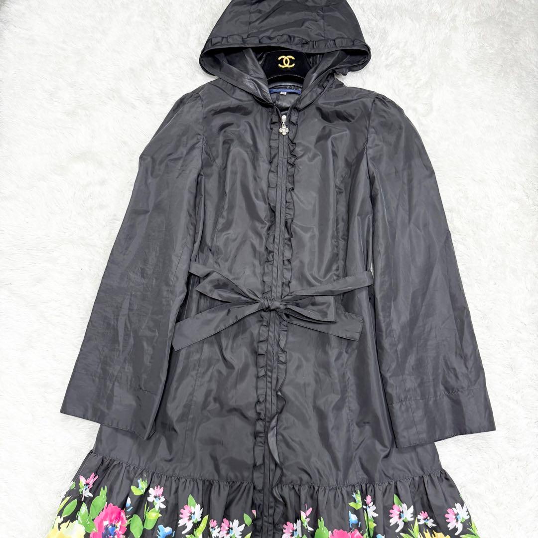 【極美品✨】エムズグレイシー　レインコート　アウター　花柄　フリル　38