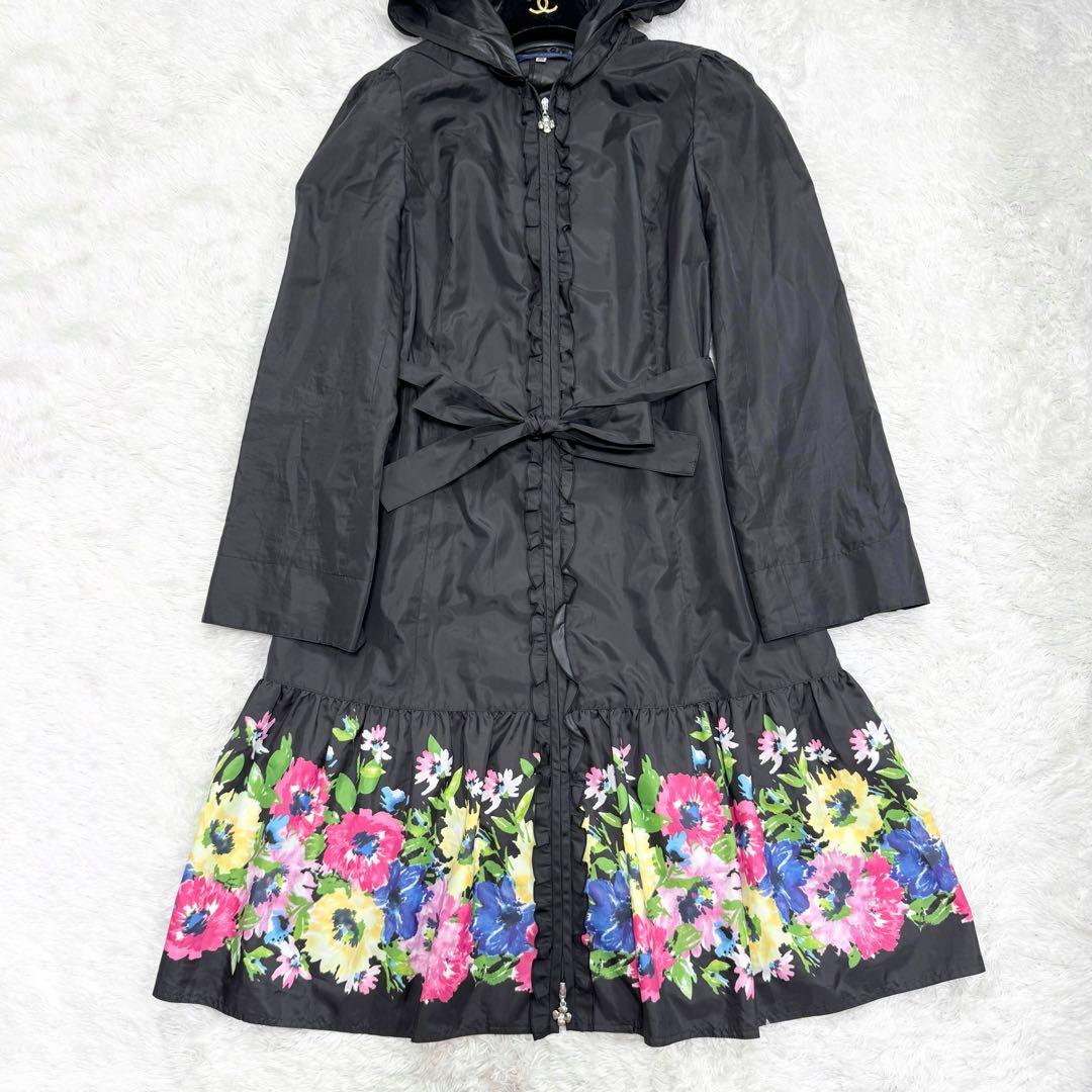 【極美品✨】エムズグレイシー　レインコート　アウター　花柄　フリル　38