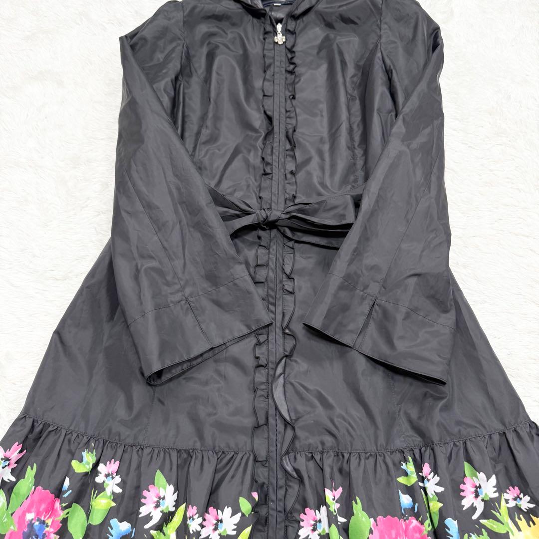 【極美品✨】エムズグレイシー　レインコート　アウター　花柄　フリル　38