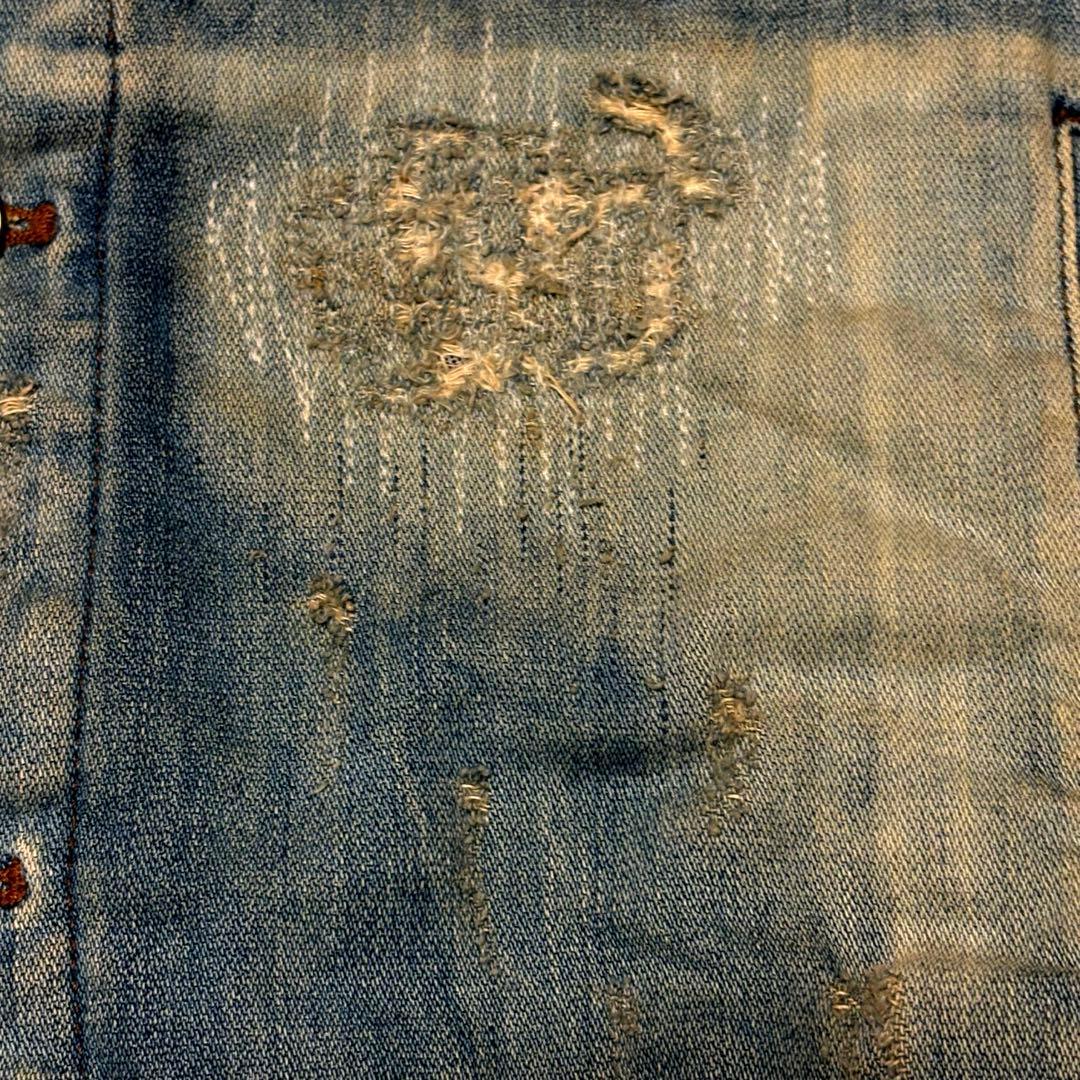 希少　G-Star RAW ダメージ加工 デニムジャケット シンチバック M