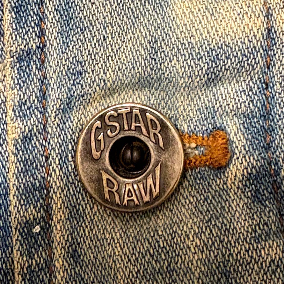 希少　G-Star RAW ダメージ加工 デニムジャケット シンチバック M