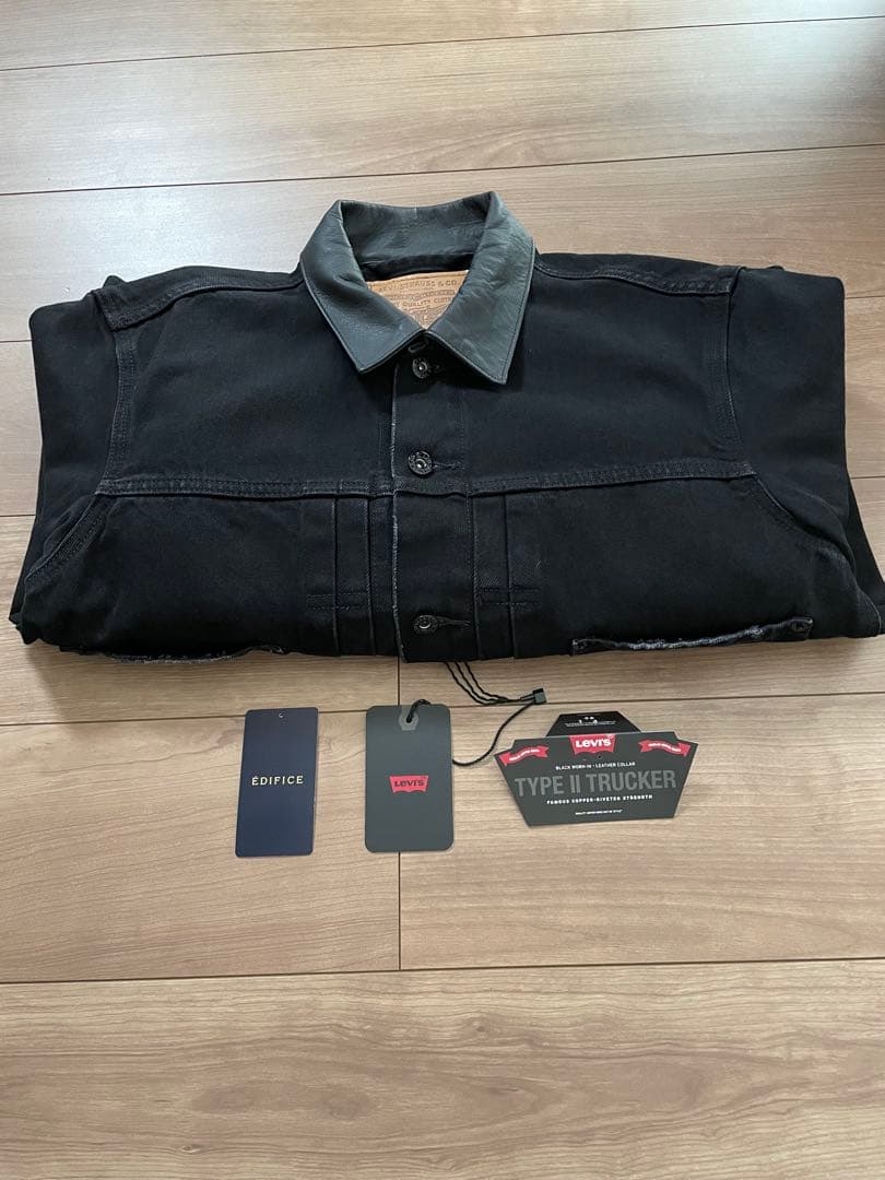Levi's EDIFICE別注Type II Truckerブラックジャケット