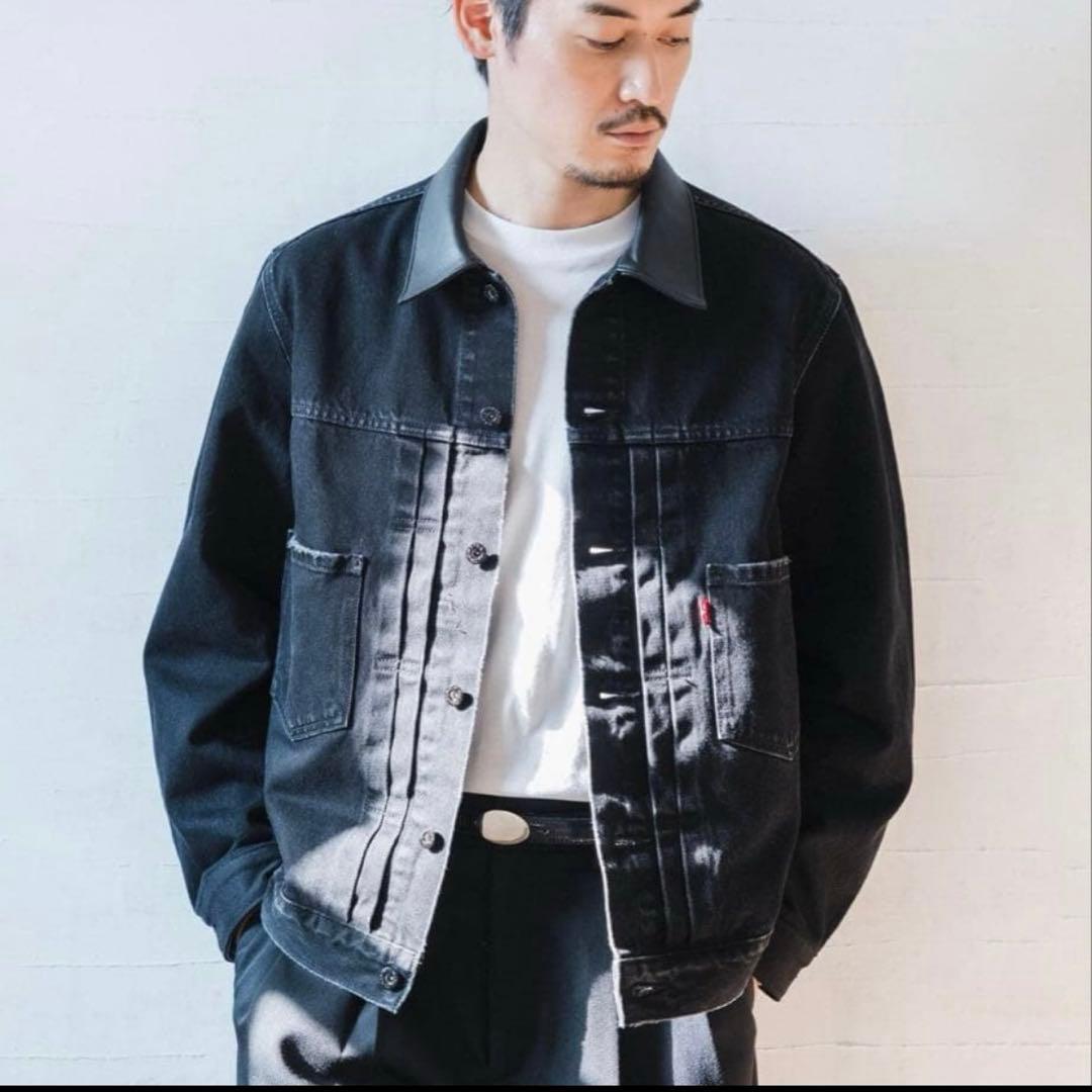 Levi's EDIFICE別注Type II Truckerブラックジャケット