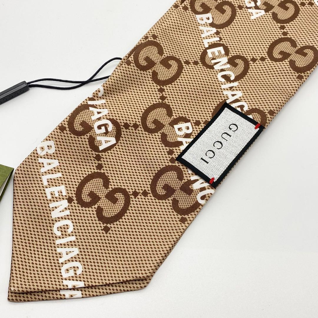 【未使用】GUCCI×BALENCIAGA・マキシGG・ネックボウ・スカーフ