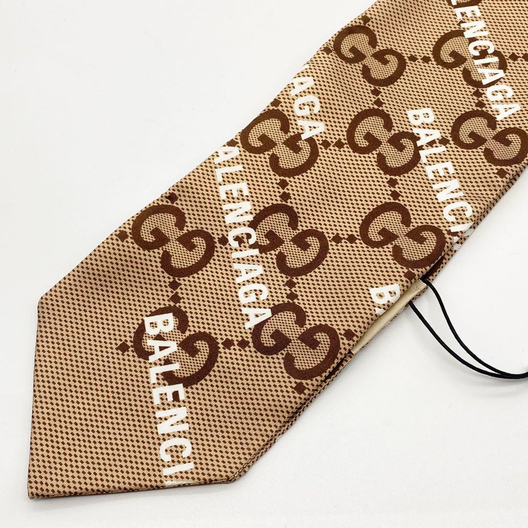 【未使用】GUCCI×BALENCIAGA・マキシGG・ネックボウ・スカーフ
