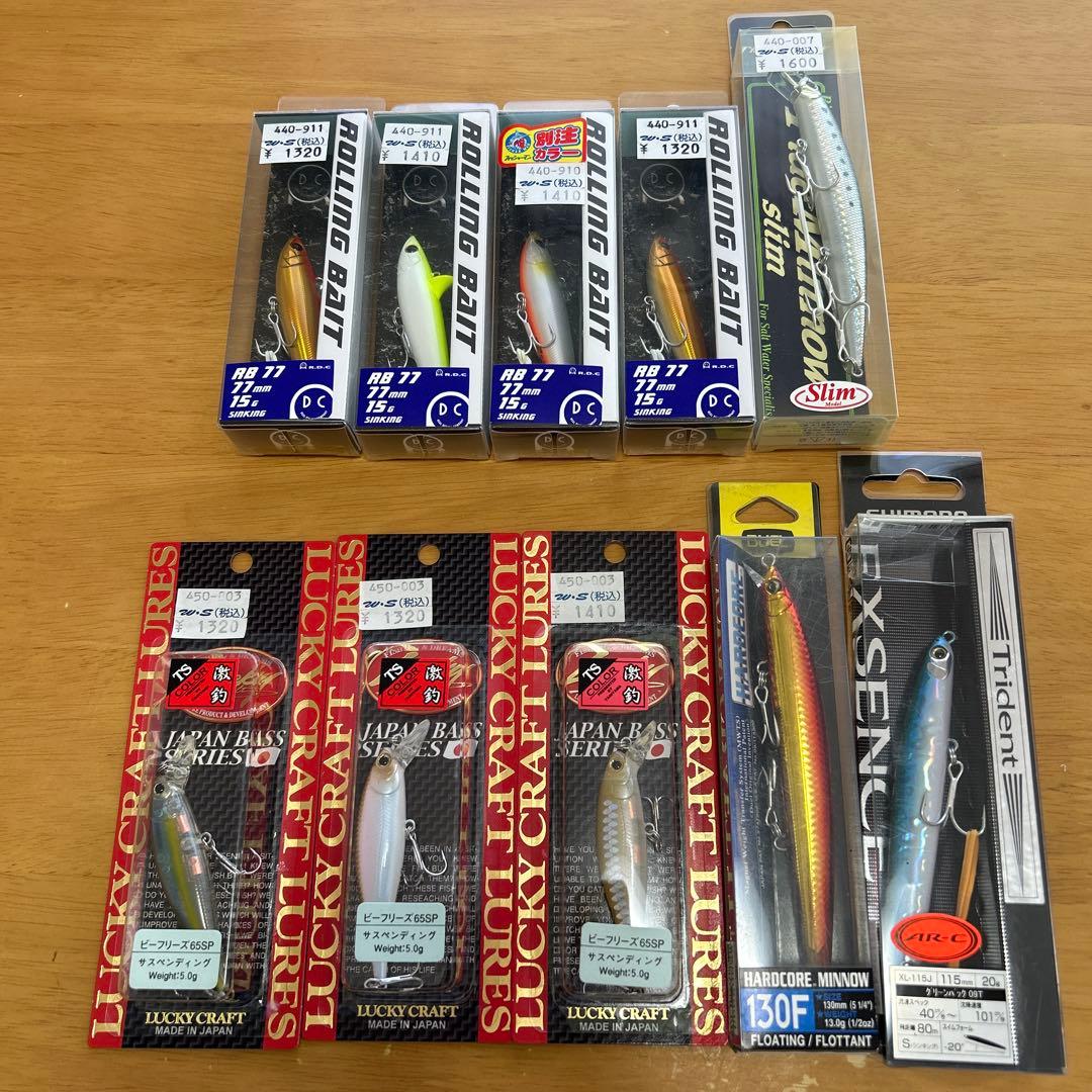 LUCKY CRAFT 、rolling bait ハードコアミノー10セット