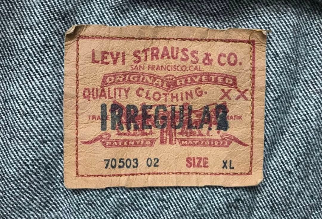 Levi's ブラック　Gジャン デニムジャケット　　ユーロ　70503 先染黒