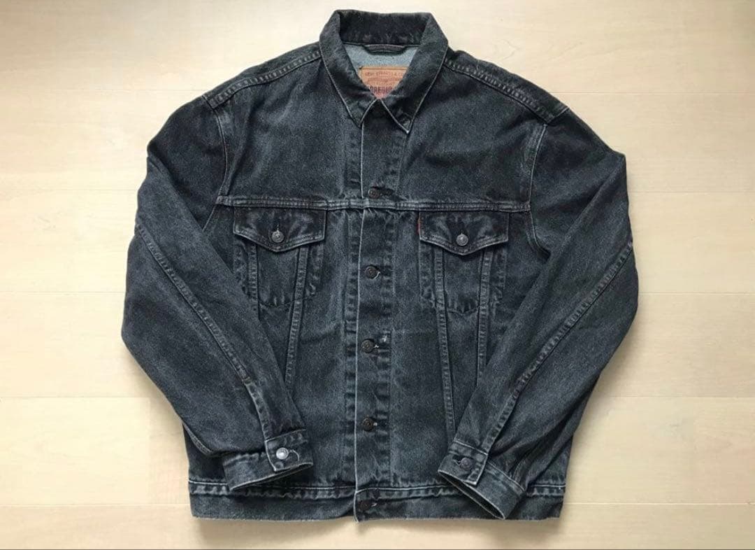 Levi's ブラック　Gジャン デニムジャケット　　ユーロ　70503 先染黒