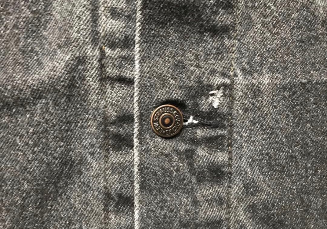 Levi's ブラック　Gジャン デニムジャケット　　ユーロ　70503 先染黒