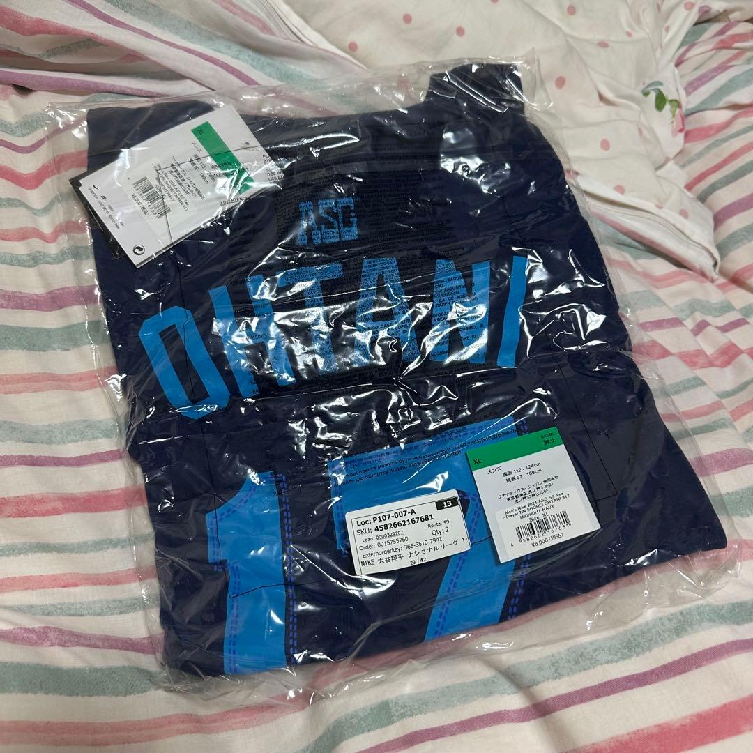 大谷翔平 ドジャース Tシャツ ASGネーム＆＃NIKEネービーXLサイズ限定品