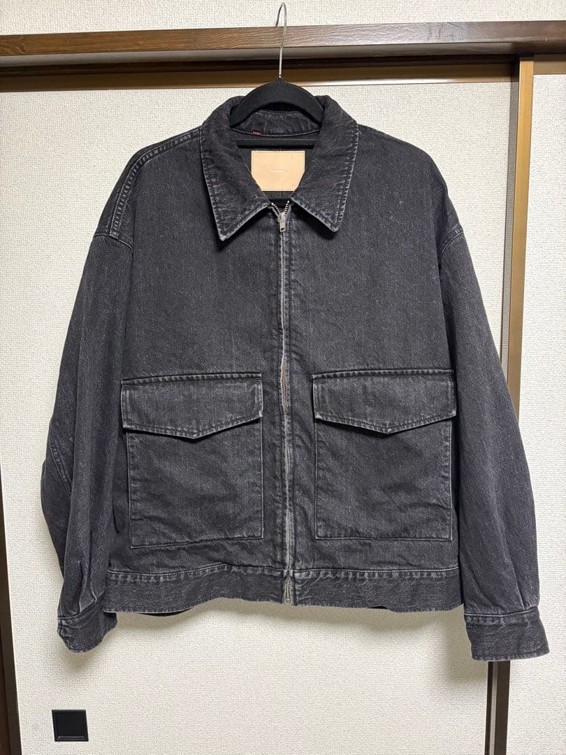 Graphpaper グラフペーパー ブラック デニム ジップ ジャケット