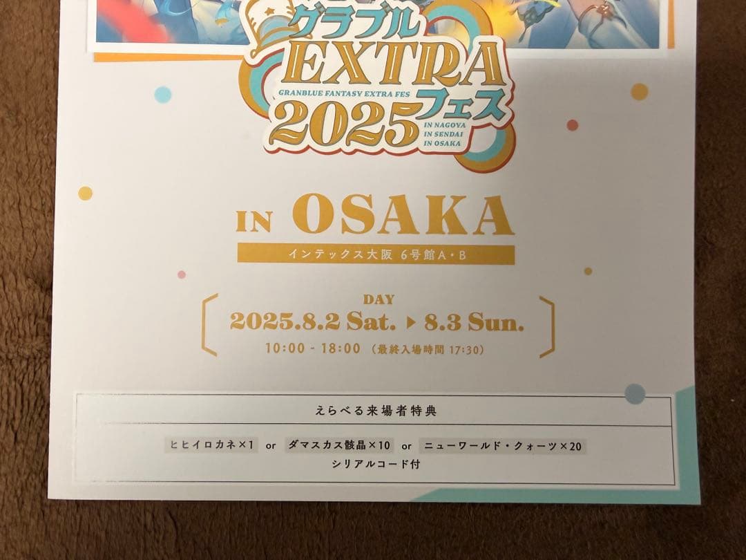 【新品】グラブルEXTRAフェス2025 パンフレット＋来場特典リーフレット