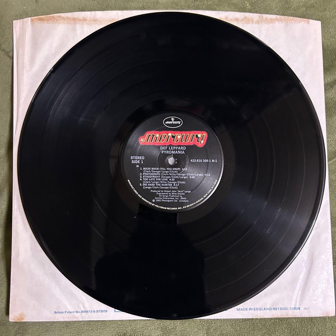 ［名盤］デフレパード　LPレコード メタル　ロック　エモ　80年代