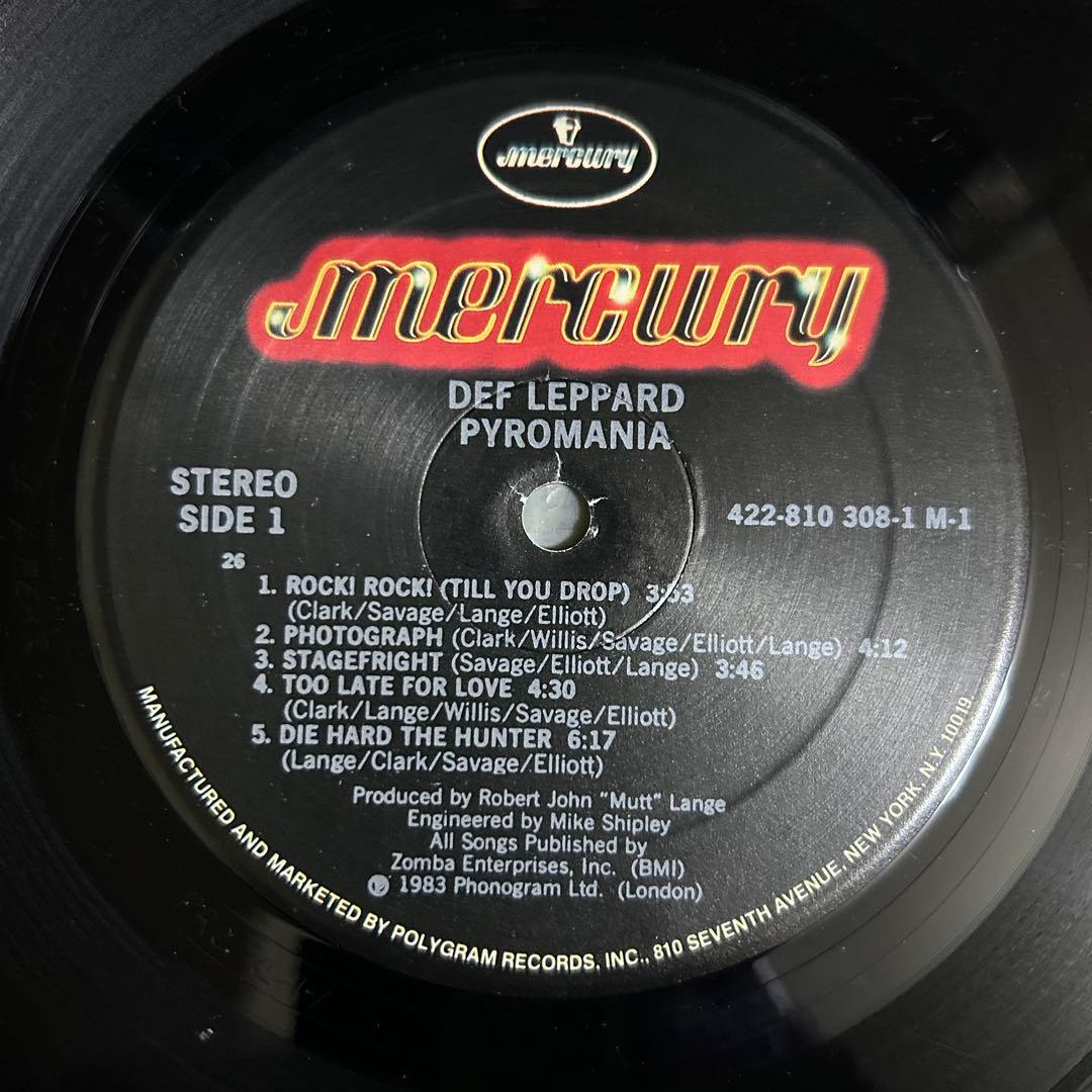 ［名盤］デフレパード　LPレコード メタル　ロック　エモ　80年代