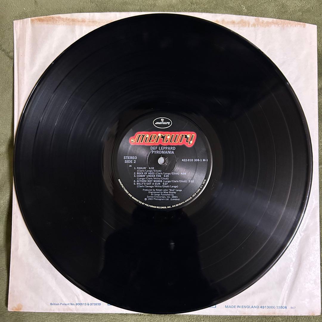 ［名盤］デフレパード　LPレコード メタル　ロック　エモ　80年代