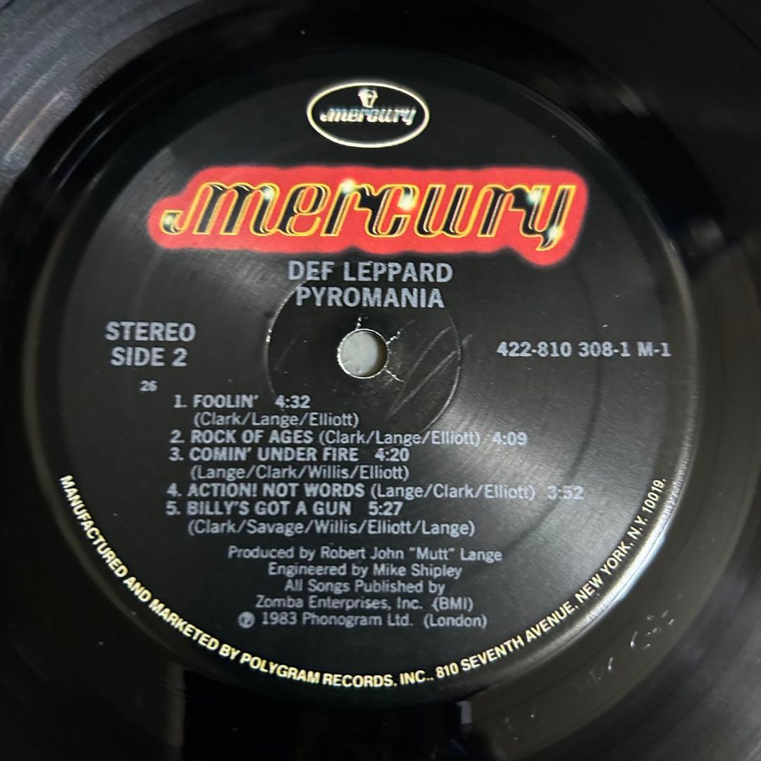 ［名盤］デフレパード　LPレコード メタル　ロック　エモ　80年代