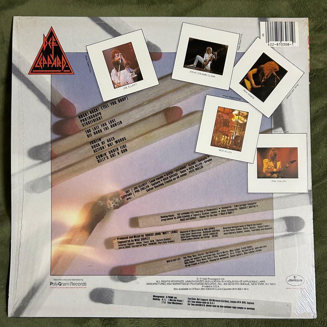 ［名盤］デフレパード　LPレコード メタル　ロック　エモ　80年代
