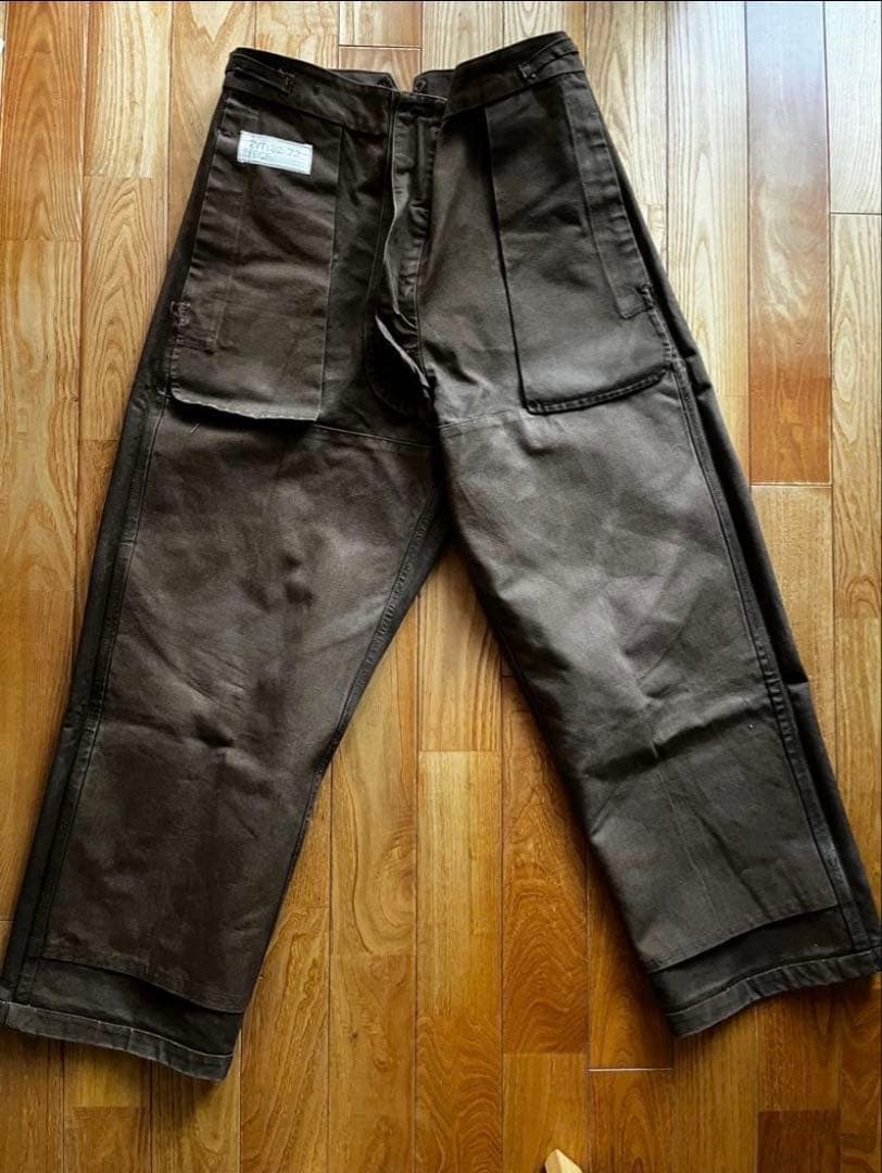 vintage FrenchWork duck pants サスペンダーセット
