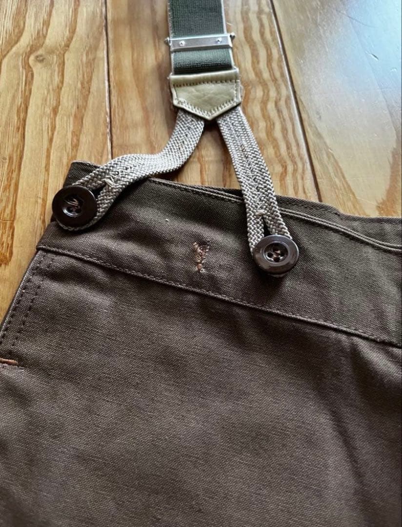 vintage FrenchWork duck pants サスペンダーセット