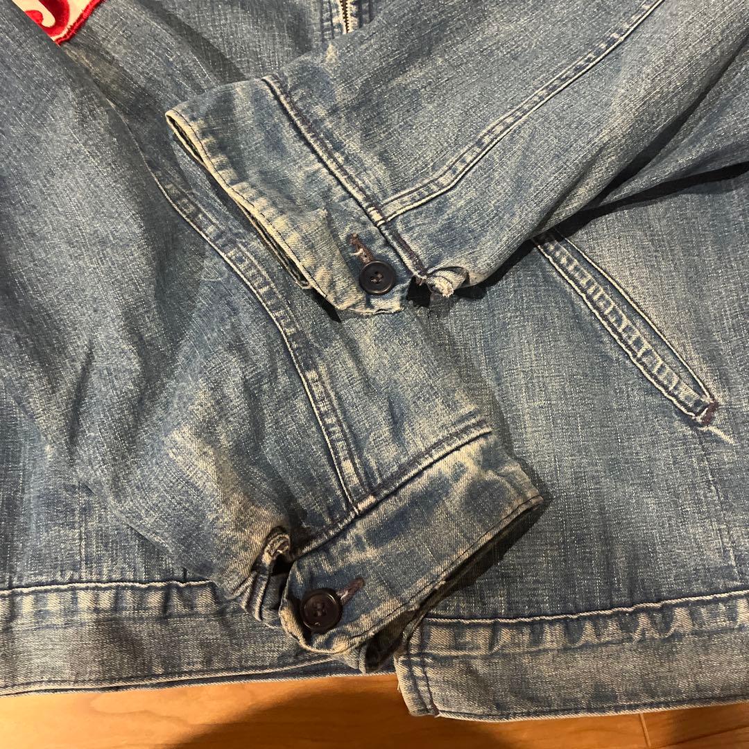 希少 70s SEARS 襟コーデュロイ デニム ジップアップ ワークジャケット