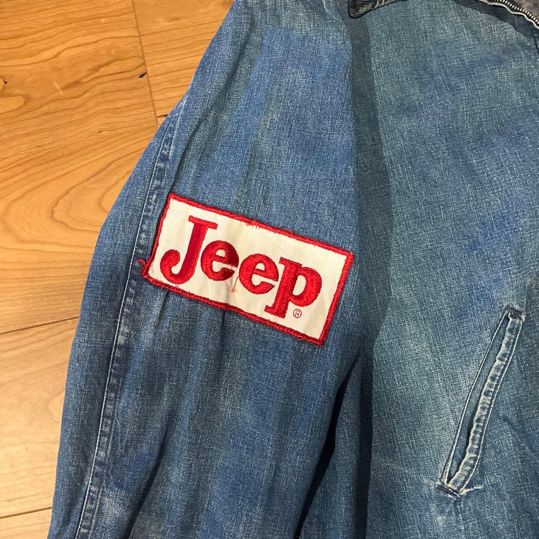 希少 70s SEARS 襟コーデュロイ デニム ジップアップ ワークジャケット