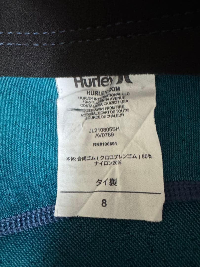 Hurley ネイビー ブルー　スプリング　ウェットスーツ　キッズ　8